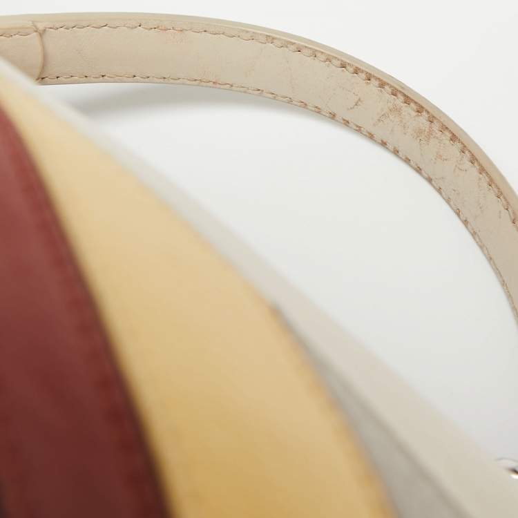 مملوكة مسبقًا Fendi Multicolor Leather Medium Stripe Peekaboo Top Handle Bag