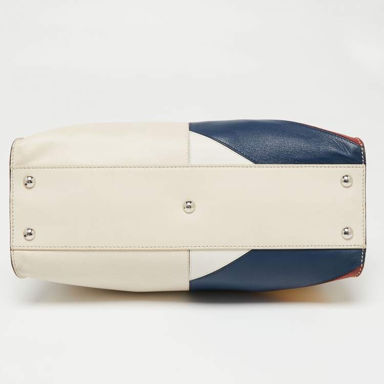 مملوكة مسبقًا Fendi Multicolor Leather Medium Stripe Peekaboo Top Handle Bag