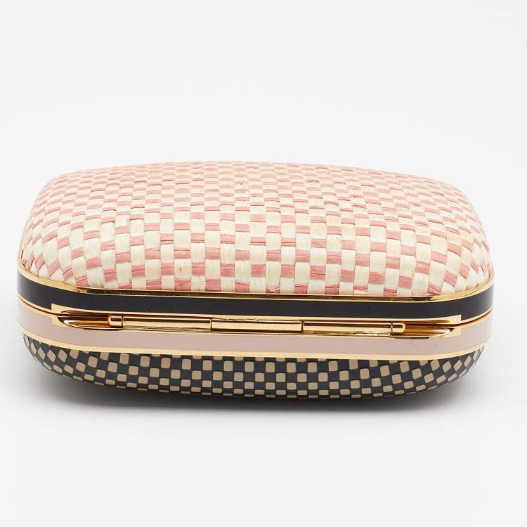 Pre Owned Fendi Multicolor Leather Giano Box Clutch