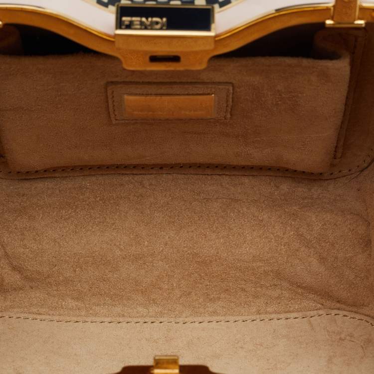 Pre Owned Fendi Multicolor Leather Giano Box Clutch