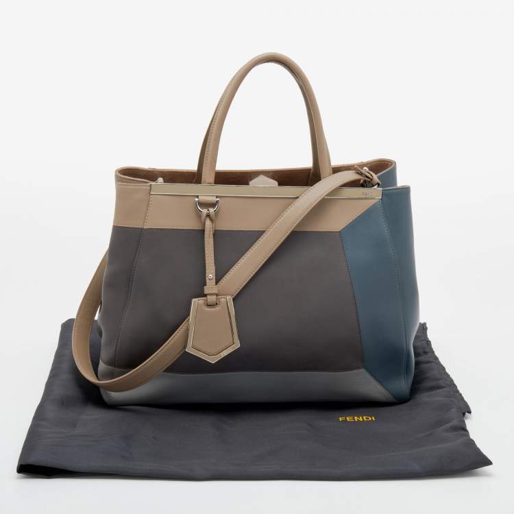 Pre Owned Fendi Multicolor Leather Medium Sac 2jours Elite Tote