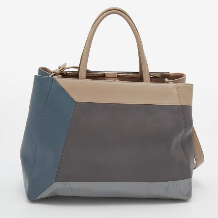 Pre Owned Fendi Multicolor Leather Medium Sac 2jours Elite Tote