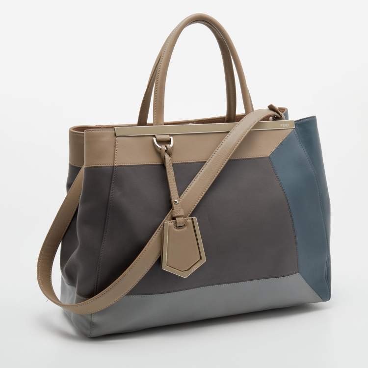 Pre Owned Fendi Multicolor Leather Medium Sac 2jours Elite Tote