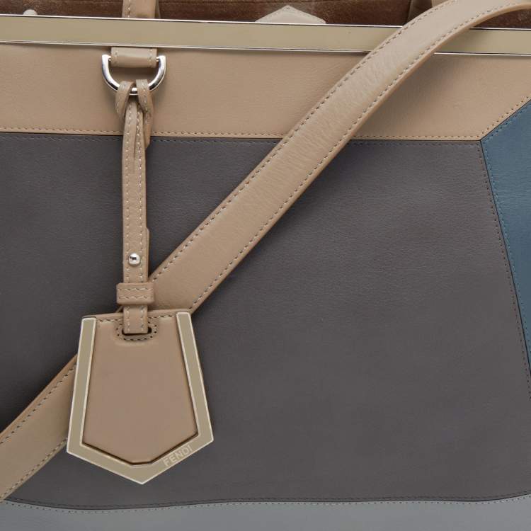 Pre Owned Fendi Multicolor Leather Medium Sac 2jours Elite Tote