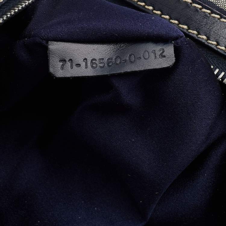 Pre Owned Fendi Grey/Black Zucchino Canvas And Leather Satchel