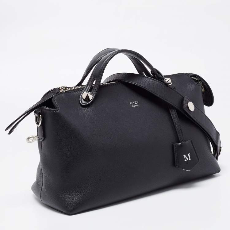 Pre Owned Fendi Black Leather By The Way Medium Bag