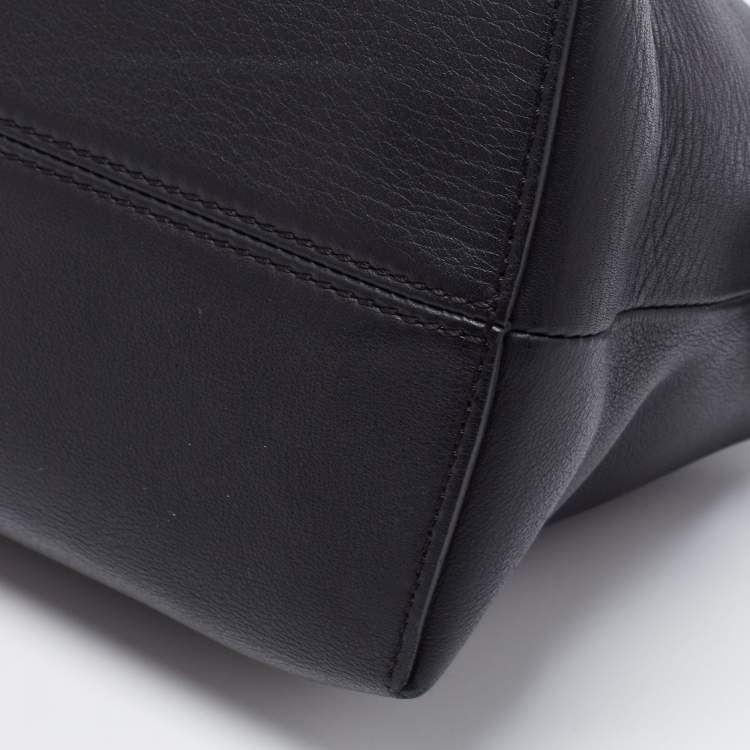 Pre Owned Fendi Black Leather By The Way Medium Bag