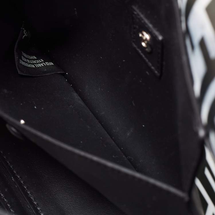 Pre Owned Fendi Black Zucca PVC and Leather Crossbody Bag