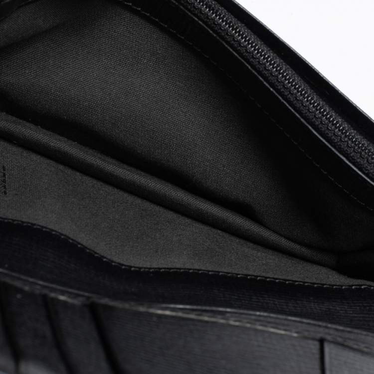 Pre Owned Fendi Black Zucca Coated Canvas Bifold Continental Wallet