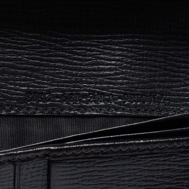 Pre Owned Fendi Black Zucca Coated Canvas Bifold Continental Wallet