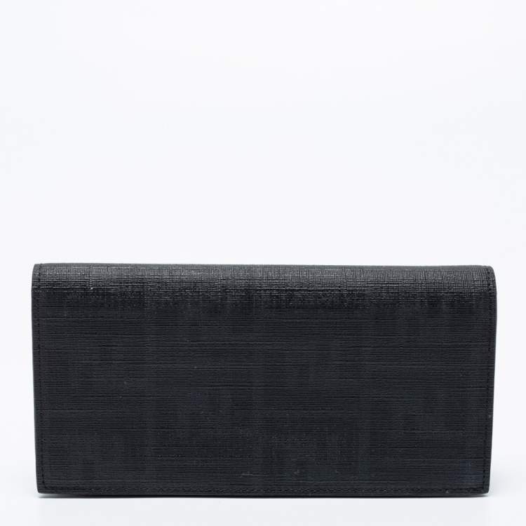 Fendi Black Zucca Coated Canvas Bifold Continental Wallet Fendi | The ...