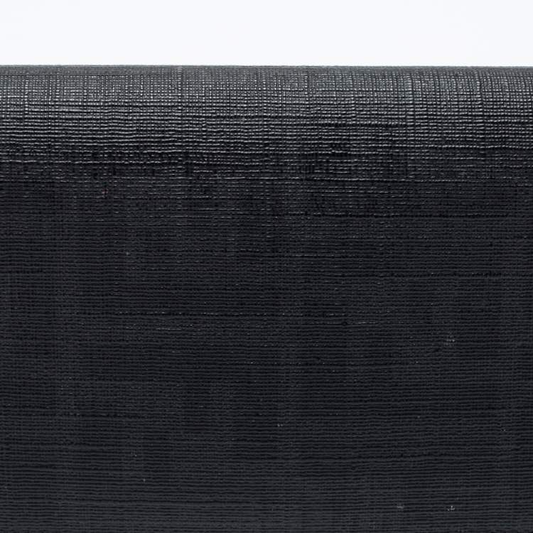 Pre Owned Fendi Black Zucca Coated Canvas Bifold Continental Wallet