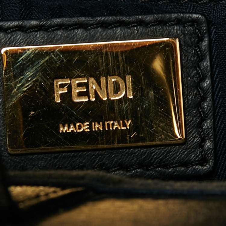 Pre Owned Fendi Black Leather Medium 2jours Tote