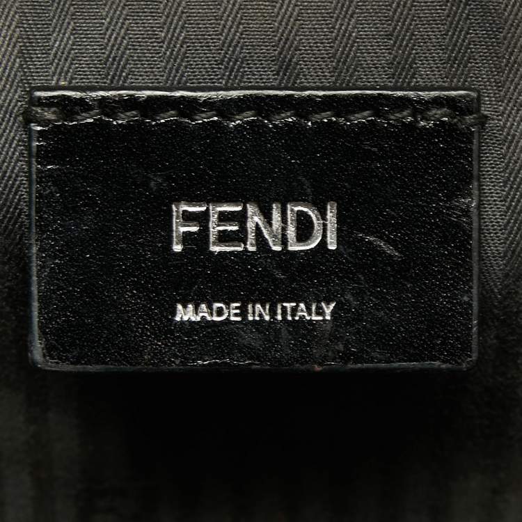 مملوكة مسبقًا Fendi Grey Textured Leather Small Demi Jour Top Handle Bag