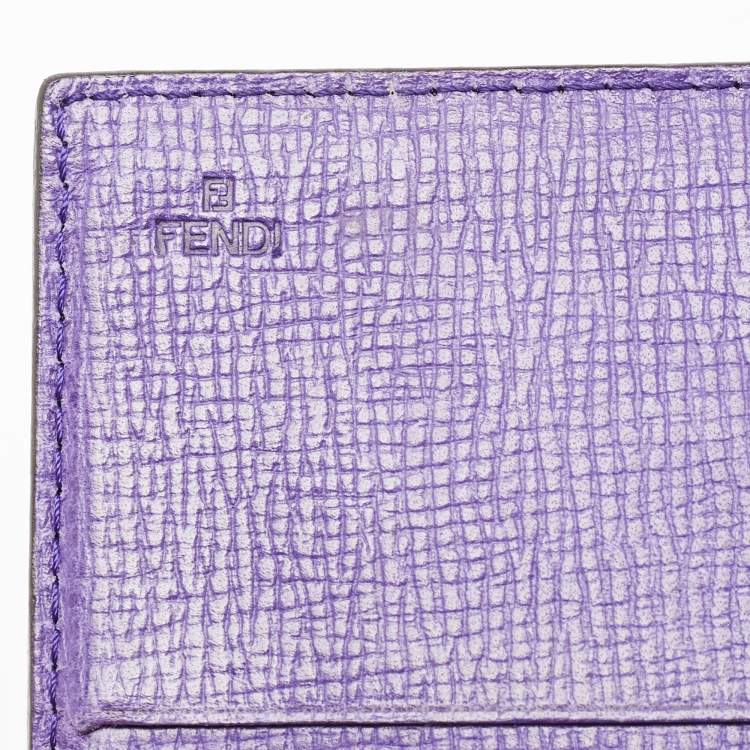 Pre Owned Fendi Tobacco Zucca Coated Canvas Flap Continental Wallet