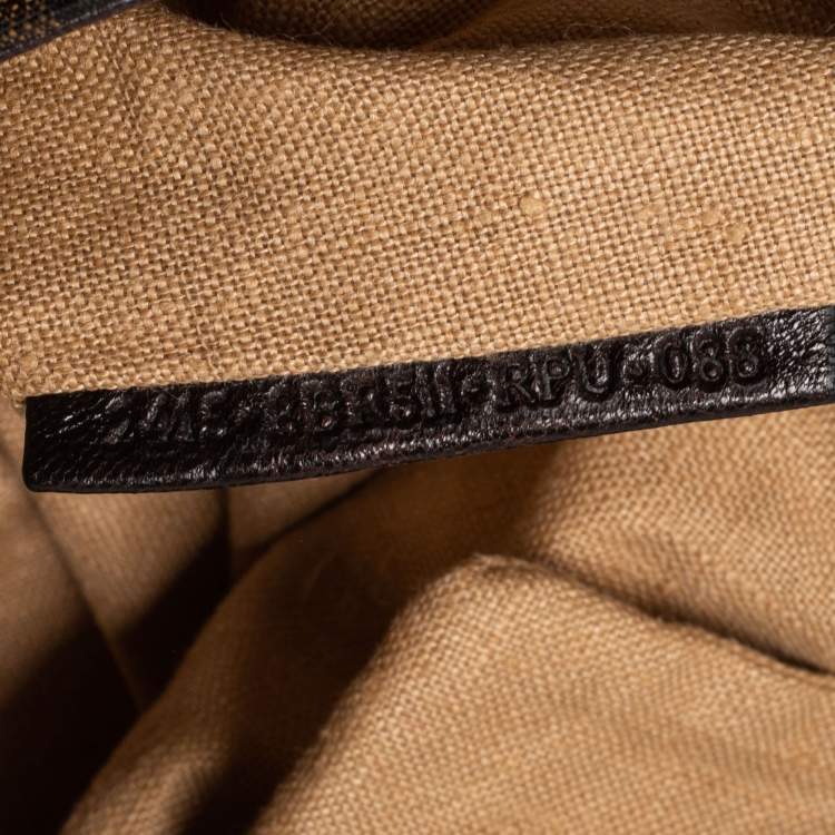 Pre Owned Fendi Tobacco Zucca Canvas and Textured Leather Spy Bag