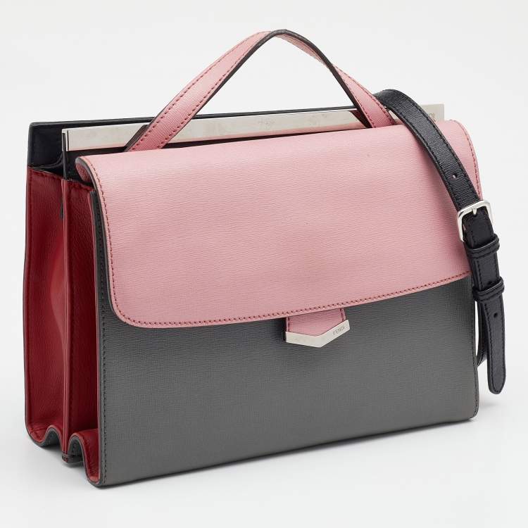 مملوكة مسبقًا Fendi Multicolor Leather Small Demi Jour Top Handle Bag