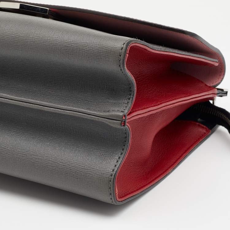 مملوكة مسبقًا Fendi Multicolor Leather Small Demi Jour Top Handle Bag