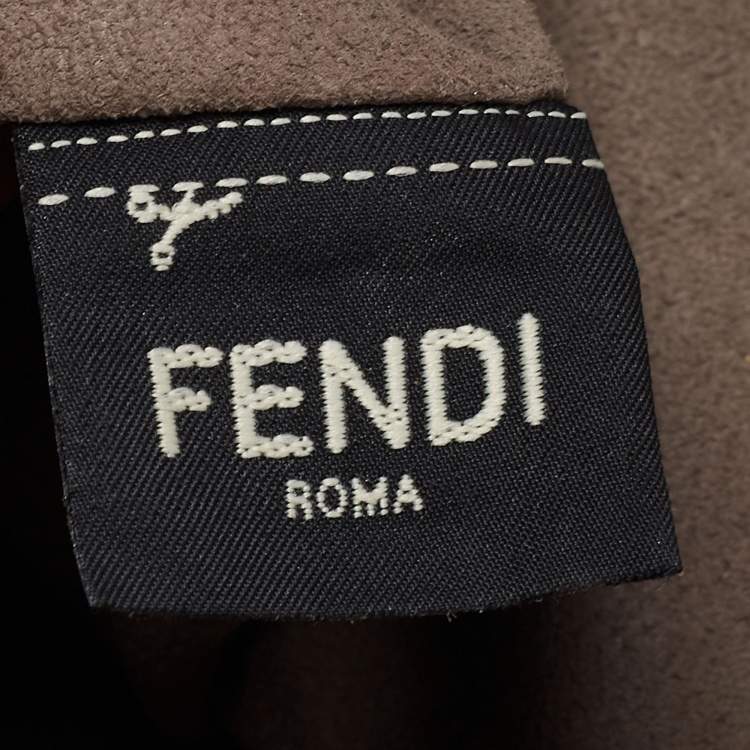 Pre Owned Fendi Brown/Black Zucca Coated Canvas and Leather Mon Tresor Bucket Bag