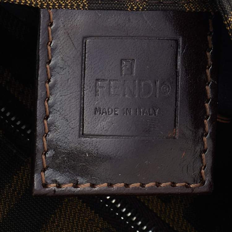Pre Owned Fendi Tobacco Zucca Canvas Baguette Bag