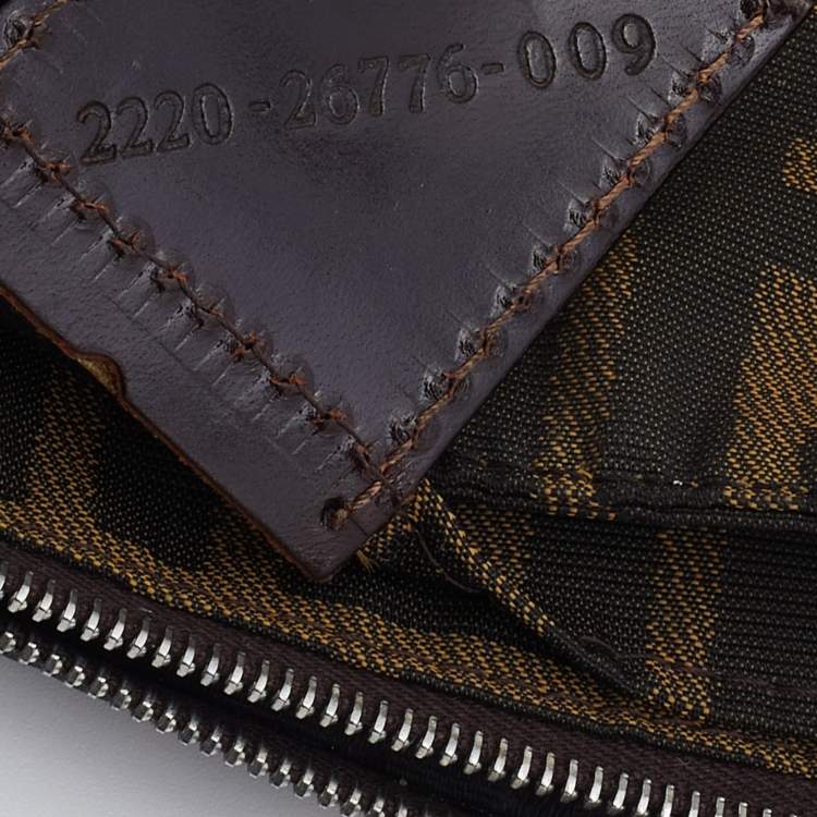 Pre Owned Fendi Tobacco Zucca Canvas Baguette Bag