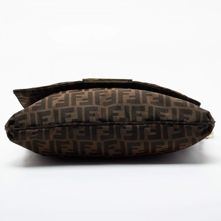 Pre Owned Fendi Tobacco Zucca Canvas Mia Shoulder Bag