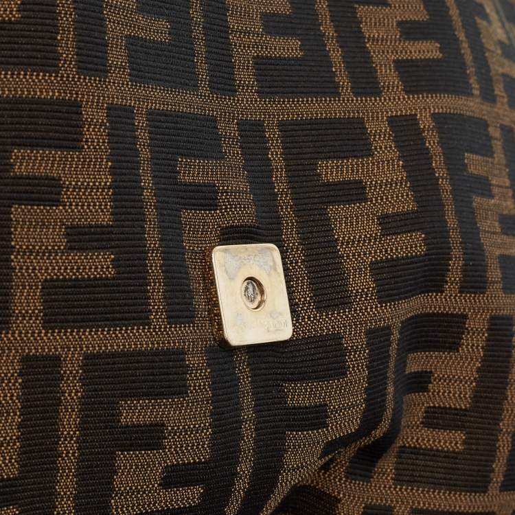 Pre Owned Fendi Tobacco Zucca Canvas Mia Shoulder Bag