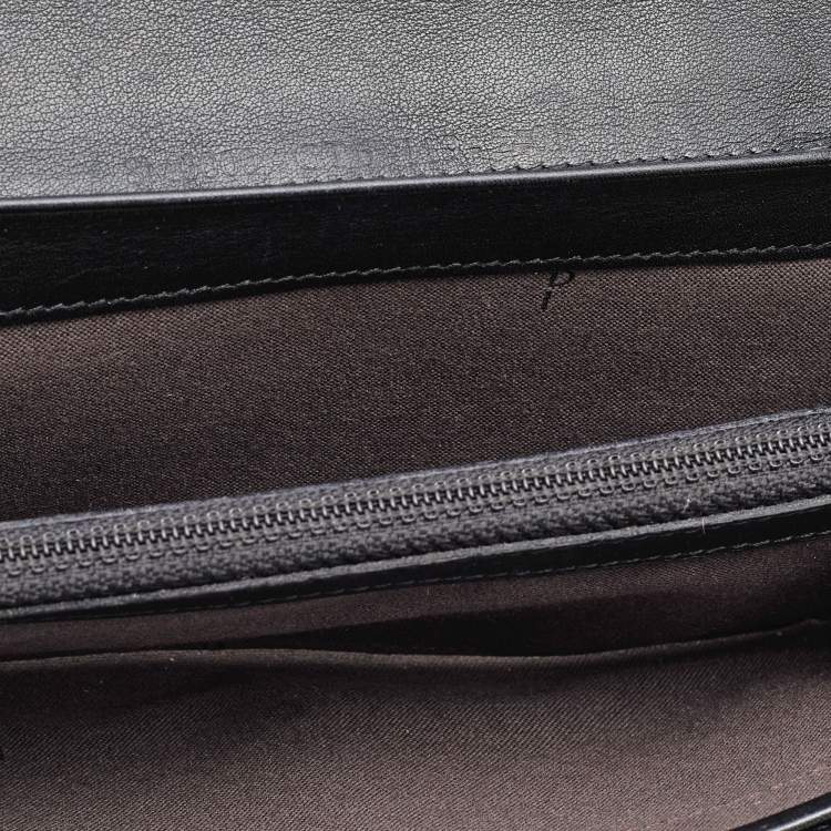 Pre Owned Fendi Brown/Black Leopard Print Canvas and Leather Continental Wallet