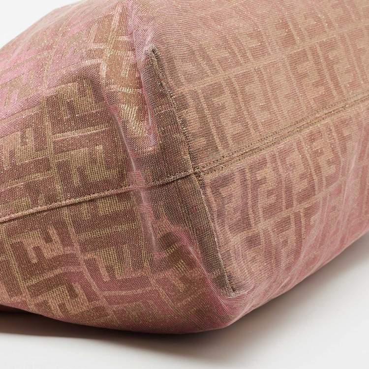 Pre Owned Fendi Multicolor Zucca Fabric and Leather Roll Shopper Tote