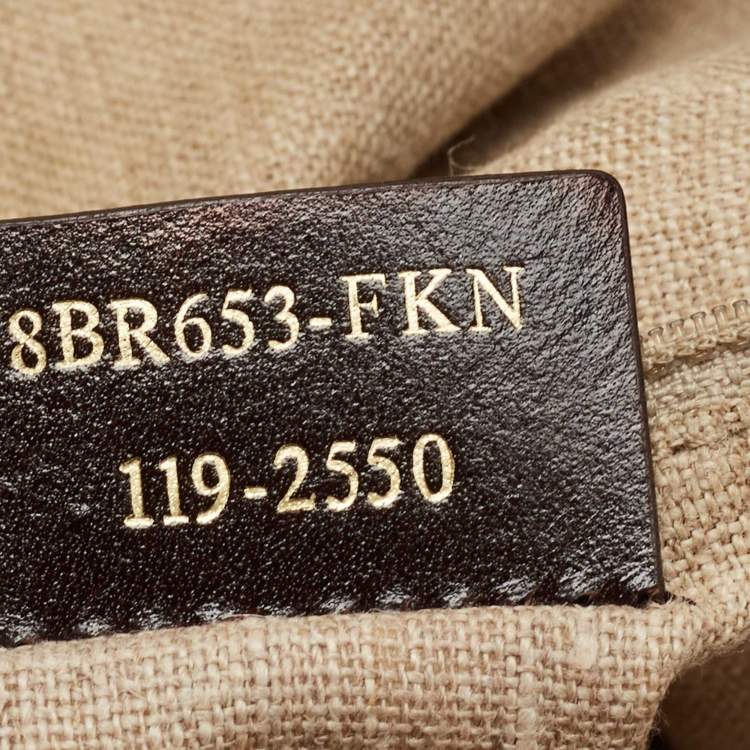 Pre Owned Fendi Brown Pequin Striped Canvas Hobo