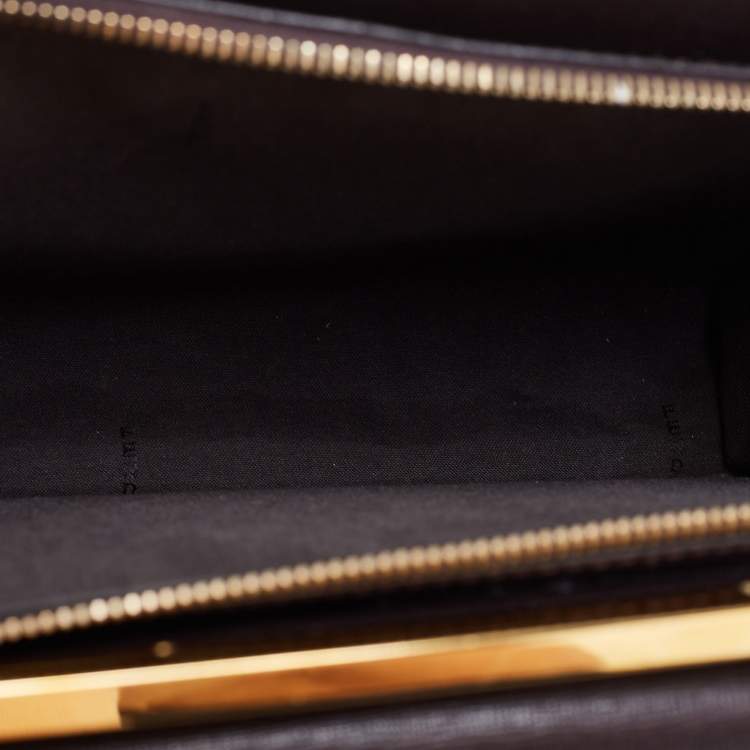 Pre Owned Fendi Brown Zucca Canvas and Leather Small Demi Jour Top Handle Bag