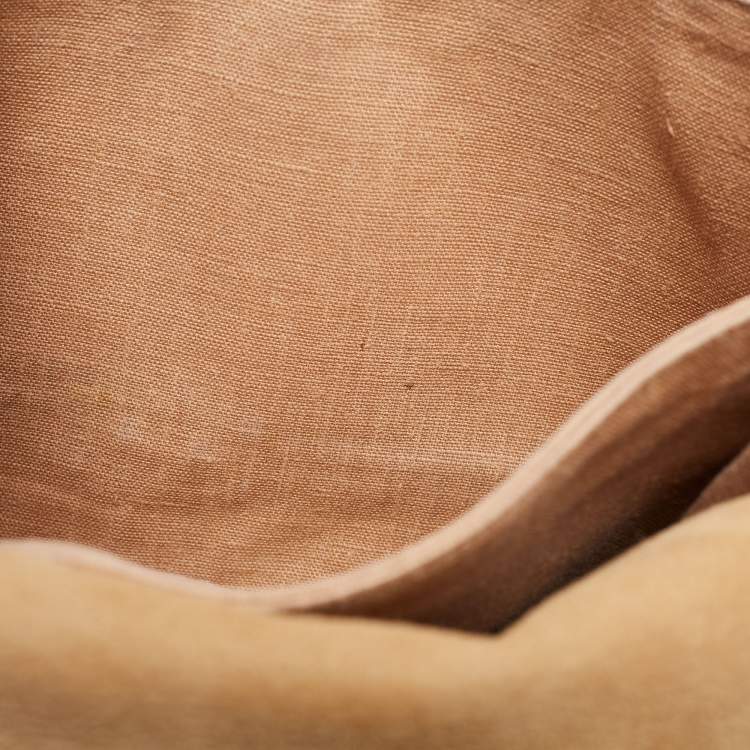 مملوكة مسبقًا Fendi Tobacco Pequin Canvas Large Claudia Shoulder Bag