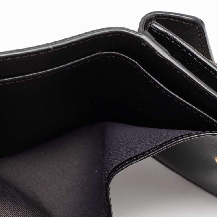 Pre Owned Fendi Brown/Black Zucca Leather F is Fendi Trifold Wallet