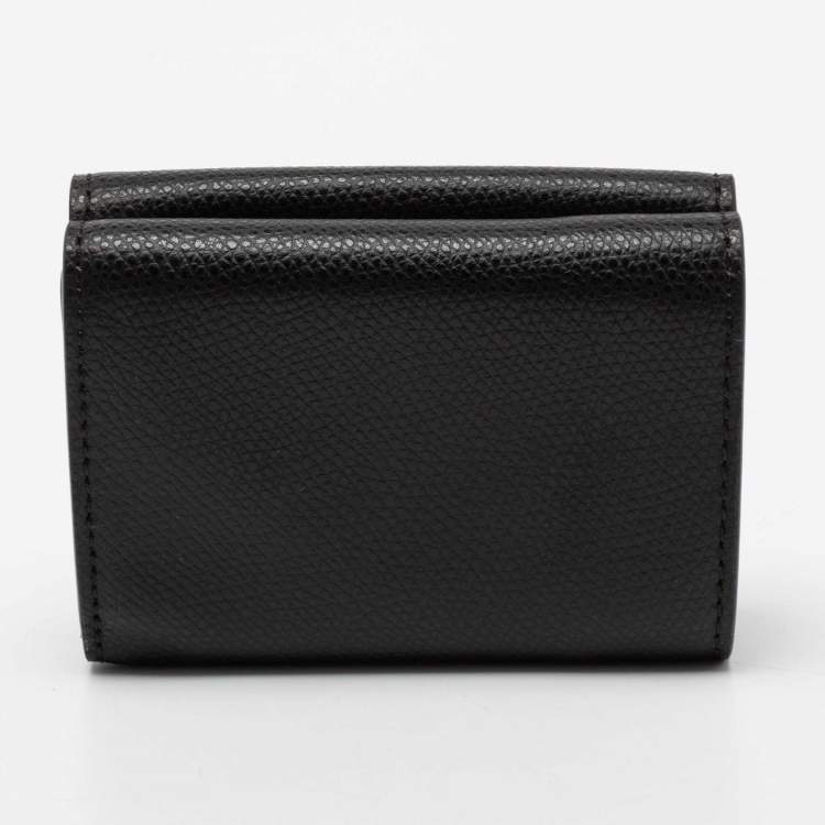 Pre Owned Fendi Brown/Black Zucca Leather F is Fendi Trifold Wallet