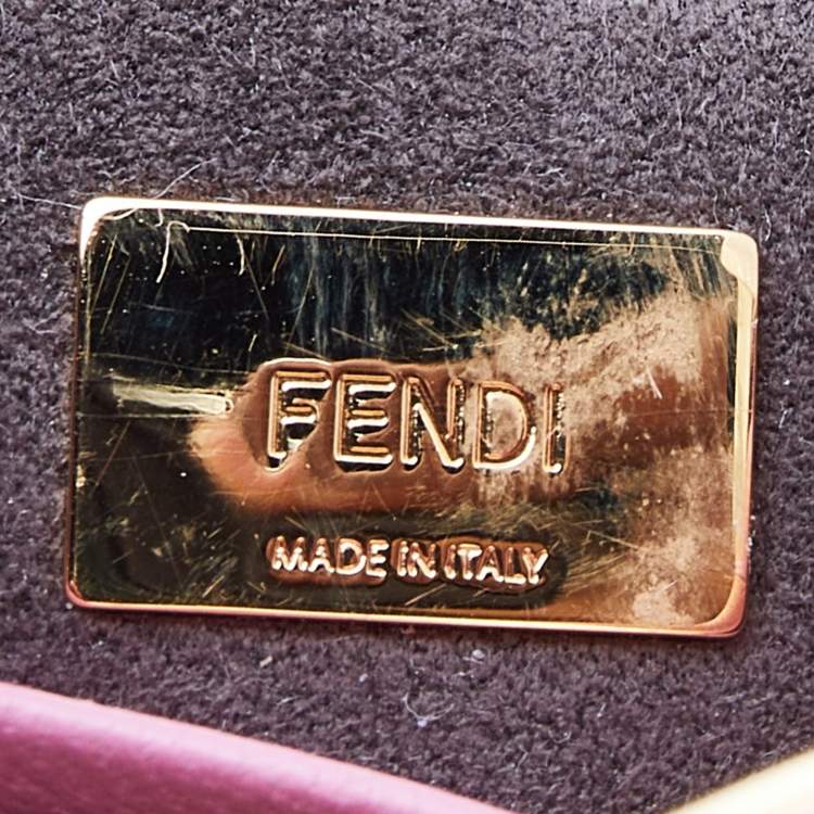 مملوكة مسبقًا Fendi Pink Leather Mini Peekaboo Top Handle Bag