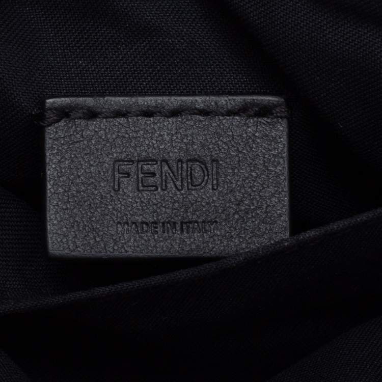 Pre Owned Fendi X Joshua Vides Blue/Black FF Cloudy Nylon Mini Belt Baguette Bag