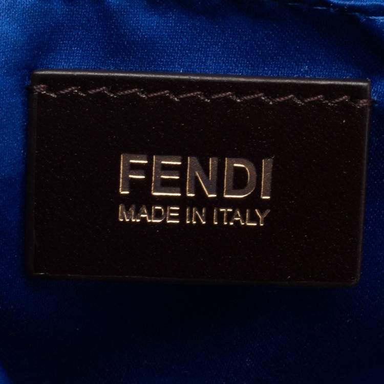 Pre Owned Fendi Blue Suede Zip Hobo