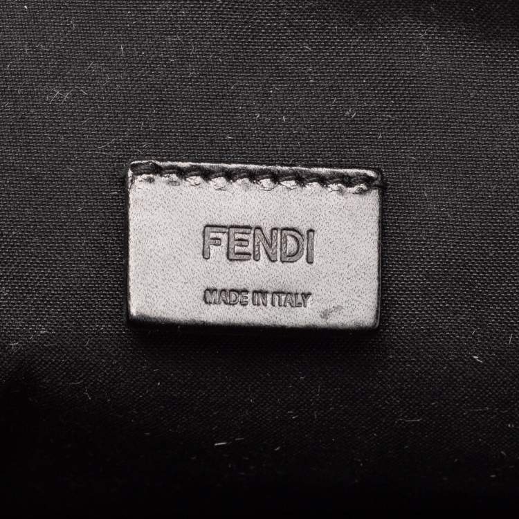 Pre Owned Fendi Tobacco Zucca Coated Canvas Pouch