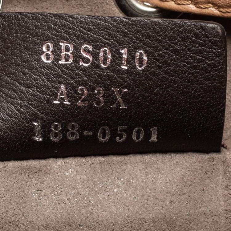 Pre Owned Fendi Brown FF Embossed Leather Mini Mon Tresor Bucket Bag