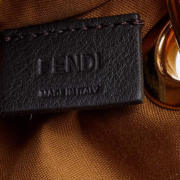 Pre Owned Fendi Multicolor Leather Triplette Clutch Bag