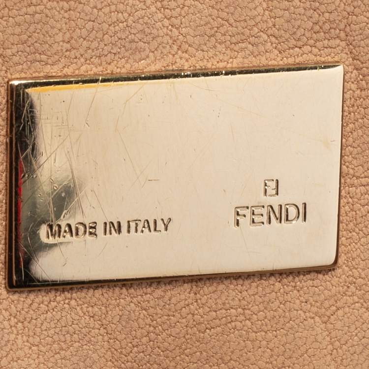 Pre Owned Fendi Beige Leather Large Mia Satchel