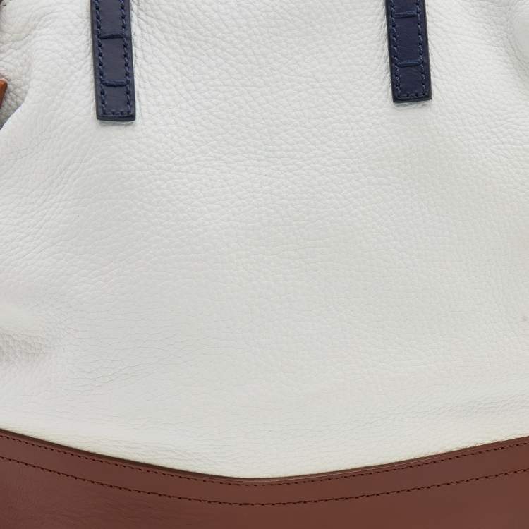 مملوكة مسبقًا Fendi Tri Color Leather Selleria 2Bag Tote