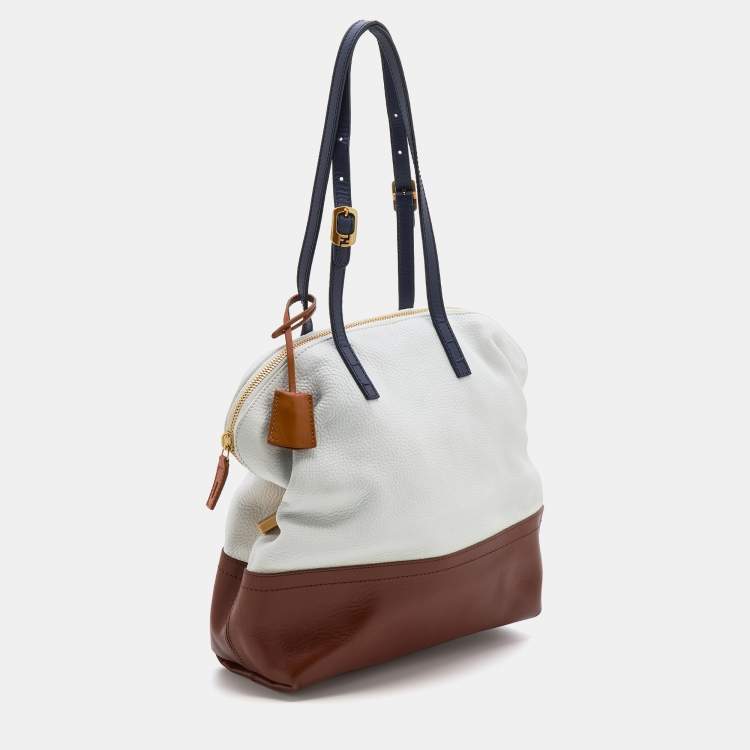 مملوكة مسبقًا Fendi Tri Color Leather Selleria 2Bag Tote