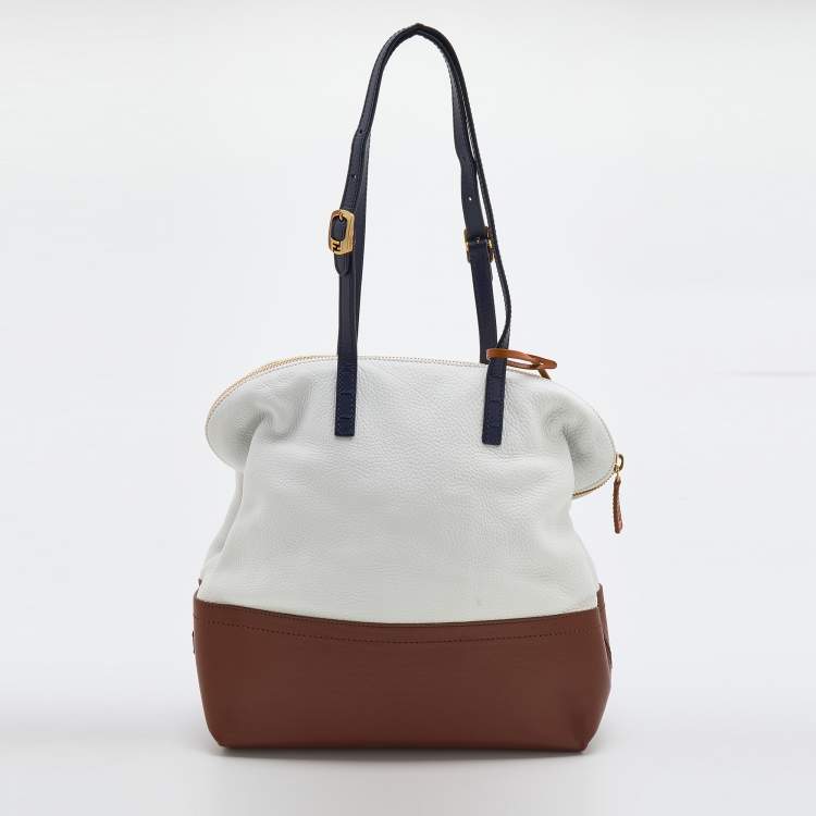 مملوكة مسبقًا Fendi Tri Color Leather Selleria 2Bag Tote