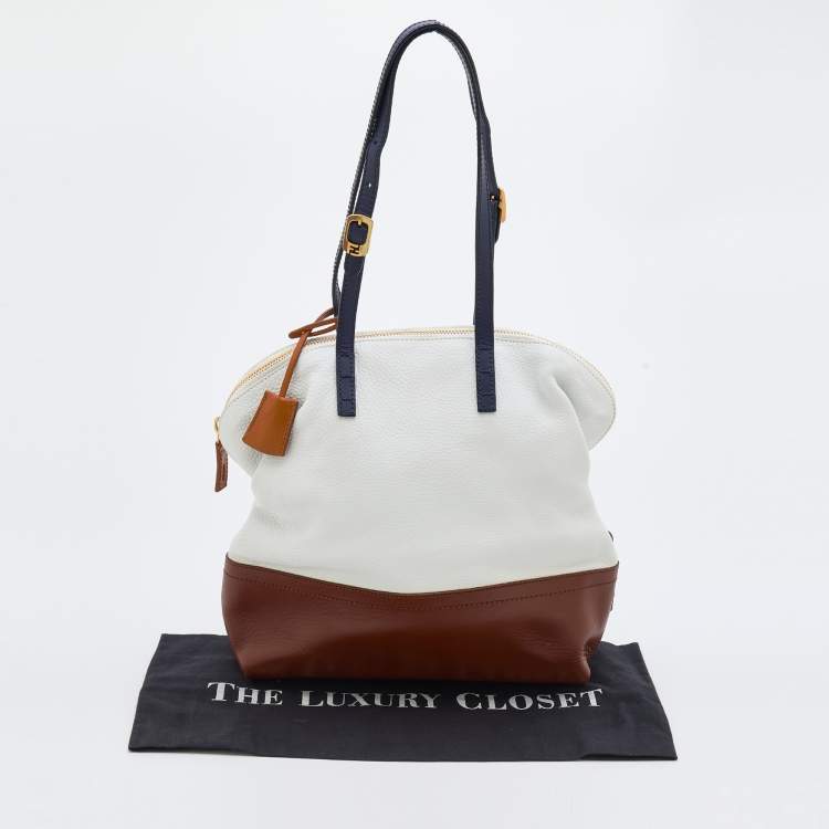 مملوكة مسبقًا Fendi Tri Color Leather Selleria 2Bag Tote