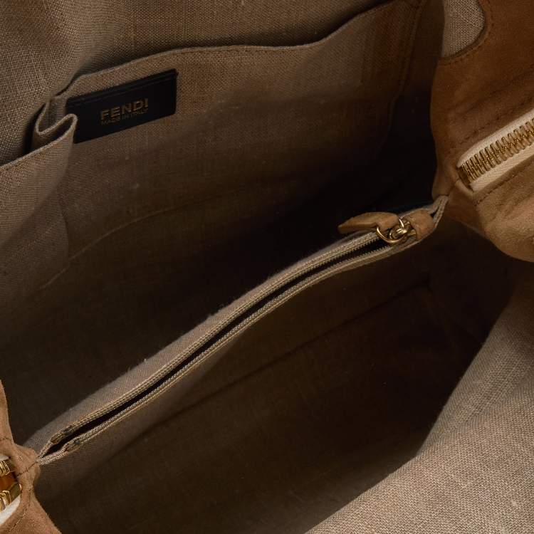 مملوكة مسبقًا Fendi Tri Color Leather Selleria 2Bag Tote