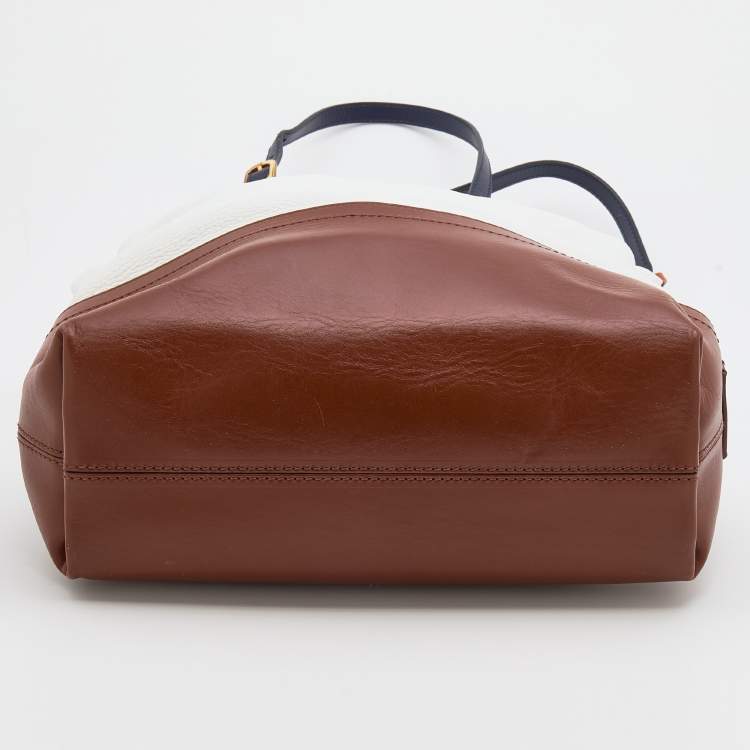 مملوكة مسبقًا Fendi Tri Color Leather Selleria 2Bag Tote