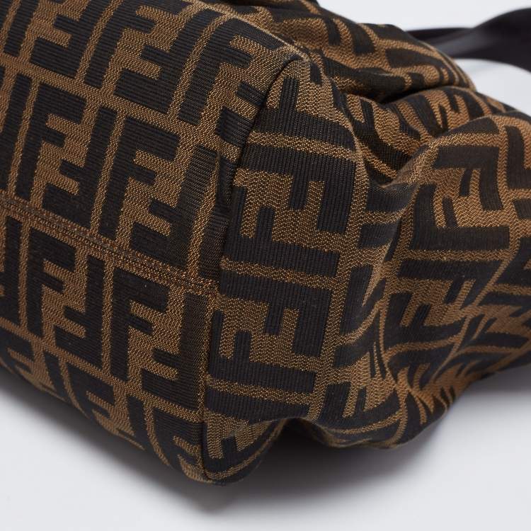 Pre Owned  Fendi Tobacco Zucca Canvas and Leather Borsa Chef Tote