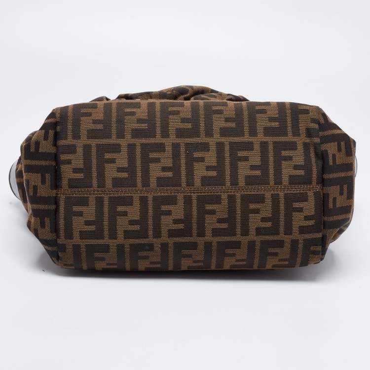 Pre Owned  Fendi Tobacco Zucca Canvas and Leather Borsa Chef Tote