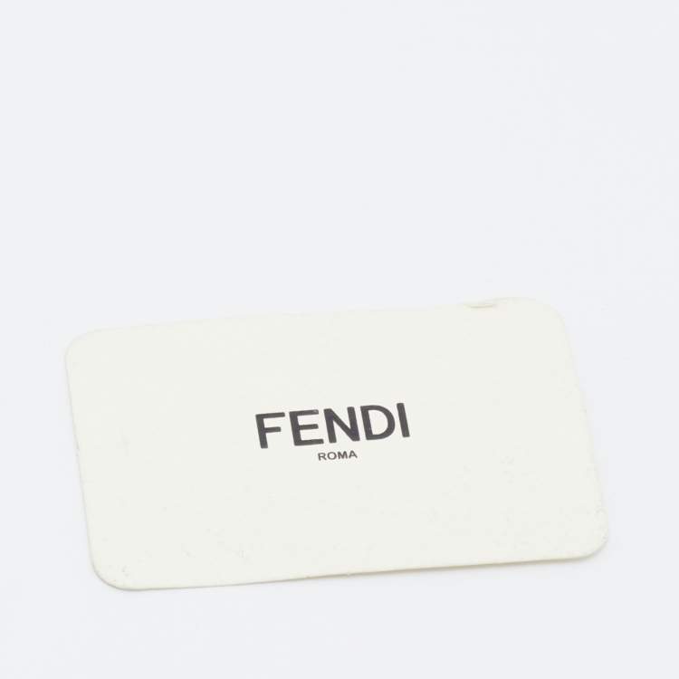 Pre Owned Fendi Blue/Black Leather Runaway Top Handle Bag